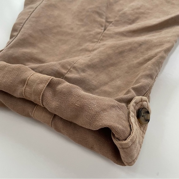 Marrakech Brown Tan Cedar Nicola Solid Pleated Pant LINEN Blend  Size 30 Large - Picture 10 of 13